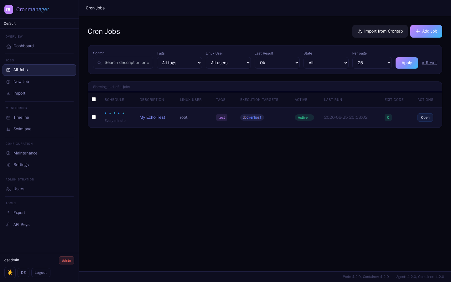 Job List — All Successful